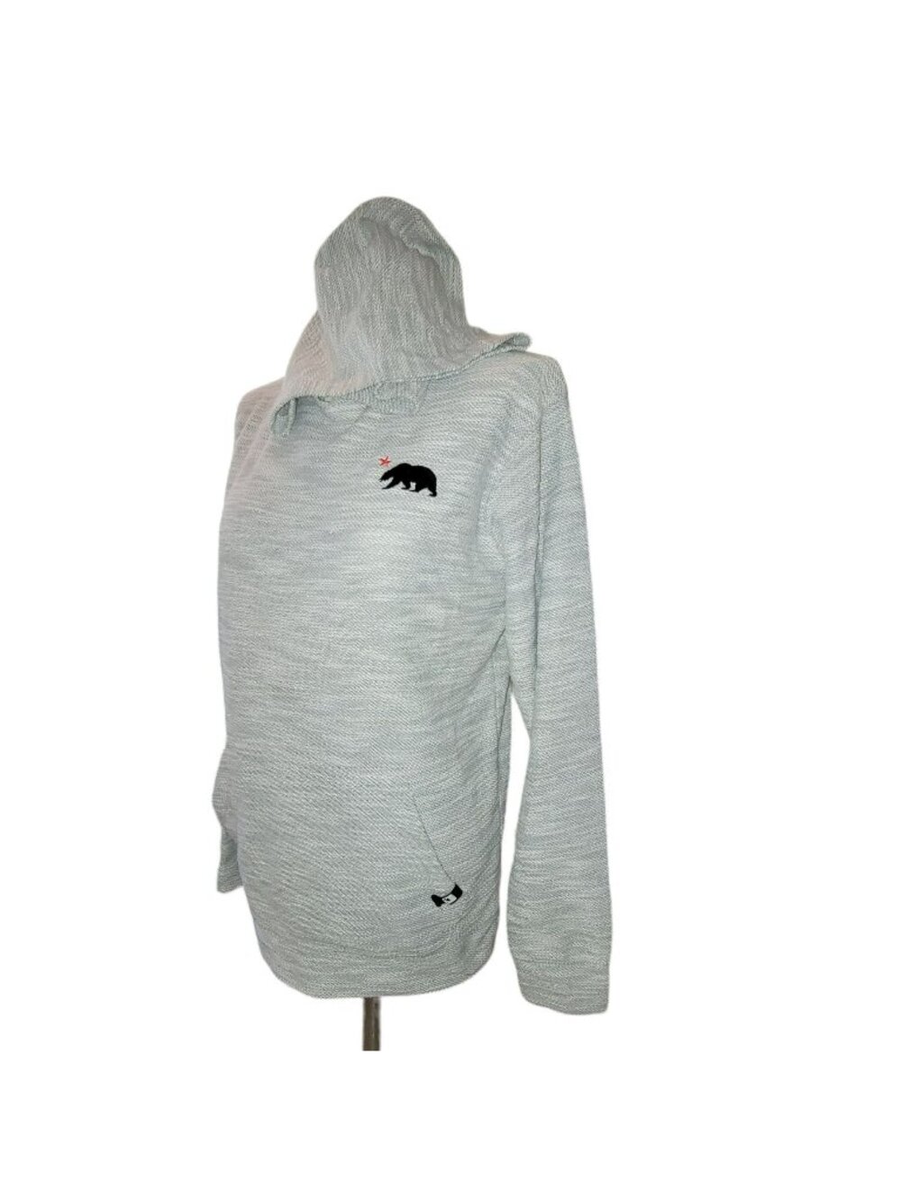 California Logo Hoodie Gray Fleck Jacket Womans Size Large JJ3450